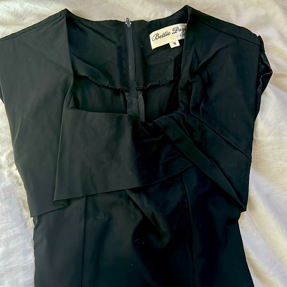 Bettie Page Black Midi Dress